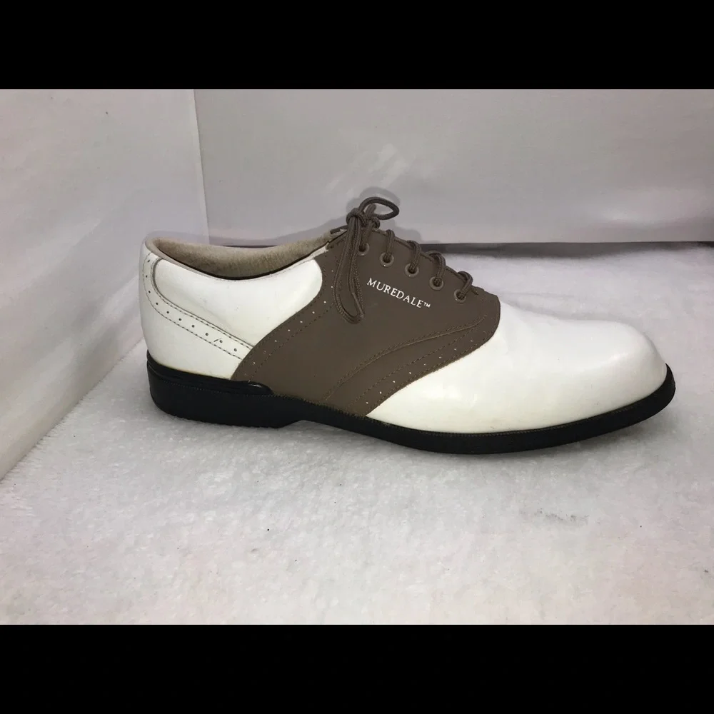 Muredale Leather Vintage Men’s Golf Saddle Shoes Cleats - Picture 11 of 15